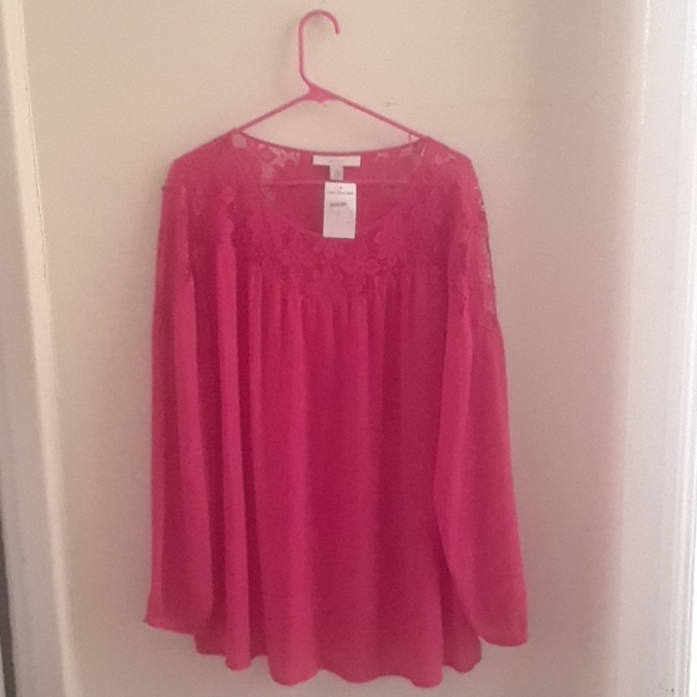 NEW Beautiful fuchsia colored Blouse size 2X.